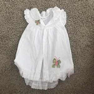 Girls 7-12 month lace trim dress